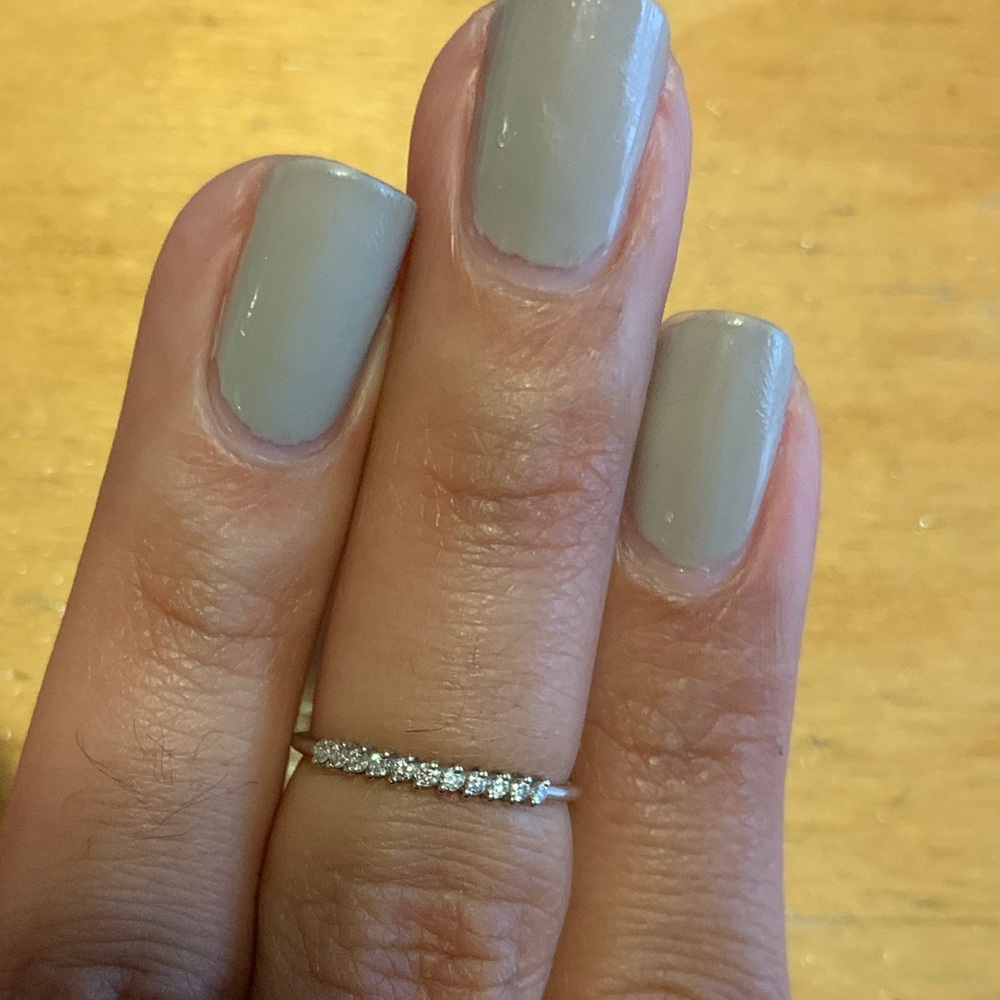 Minimalist Diamond Half Eternity Ring